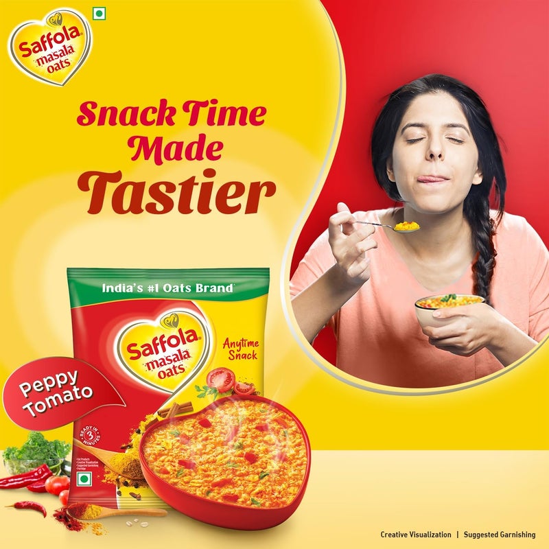 Saffola Masala Oats - Peppy Tomato, 39 gm - Image 4
